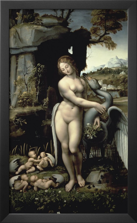 Leda And The Swan - Leonardo Da Vinci Painting